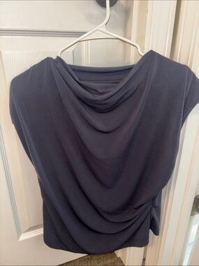 Maurice’s Women's Navy Draped Blouse